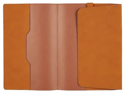 Обложка для книги с закладкой, 245х170 мм, горчичная, экокожа, нубук, Антей - фото 3