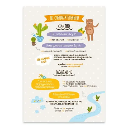 Набор карточек "Памятка школьнику". Русский язык. (10 карточек) - фото 2