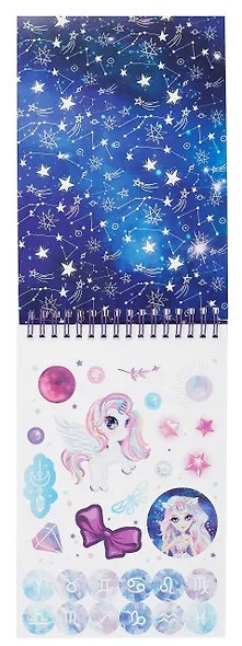 Блокнот для творчества с наклейками и переводными тату "Neo Stars. Венера" А5 - фото 3