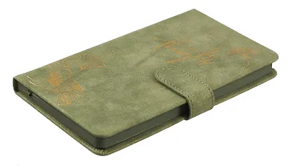 Ежедневник недат. А6+ 120л "Тиволи глосс" зеленый, кожзам, тв.переплет, тиснение фольгой, магнит.клапан, офсет, ляссе - фото 2