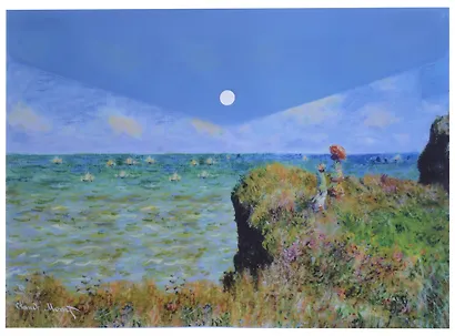 Папка-конверт А4 на кнопке "Клод Моне. Прогулка по скалам" - фото 1