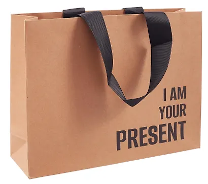 Пакет А5 21*27,5*8 "I am your present" крафт, горизонт., нейтр. - фото 2