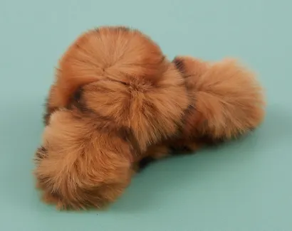 Заколка-крабик Леопардовый принт (коричневый) (мех) (13см) (12-253004-С16) (Lafilaf) - фото 3