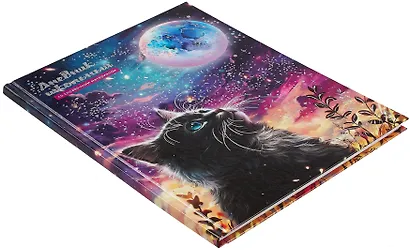 Дневник шк. "Кот и луна" тв.переплёт, полноцв.печать, тиснение фольгой, глянц.ламинация, пантон, универс.шпаргалка - фото 2