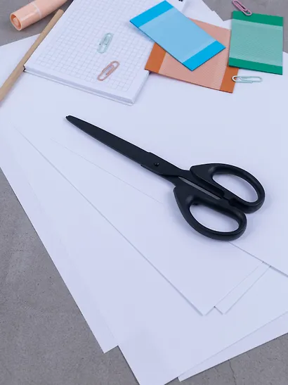 Ножницы 180мм офисные, с черными лезвиями, Schiller - фото 4