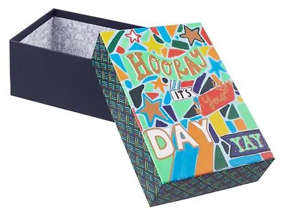 Коробка подарочная "Ура, это твой день" 20*12*7см, картон - фото 3