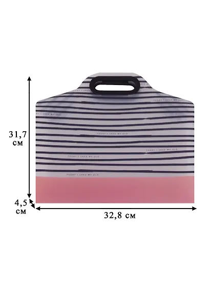 Папка-портфель на двух кнопках "Зигзаги и полосы" - фото 3