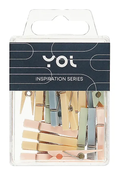 Зажимы для бумаг Yoi, Inspiration series, 20 штук, в ассортименте - фото 2