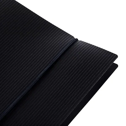 Тетрадь 120 листов, клетка, "Velvet" черная, на кольцах, на резинке - фото 3