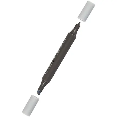 Маркер художественный "Сонет" холодный серый 2, двухсторон., тонк. и широк.долото, Сонет - фото 2