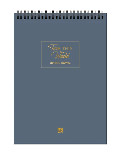 Блокнот А5 80л кл. "Trésor. World" карт.обл., гребень, мат.текст.ламинация, тиснение фольгой - фото 1