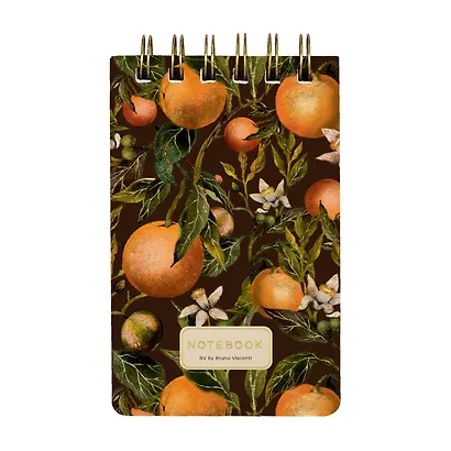 Блокнот А6 60л лин. "FLORA.PARADISE.ORANGES" тверд.обл., мат.лам.soft-touch, фольга, спираль, BrunoVisconti - фото 1