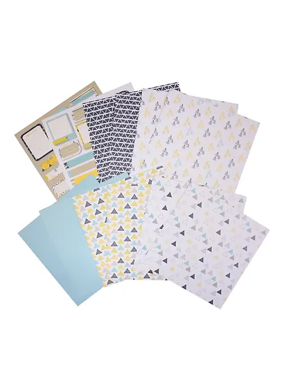 Бумага для скрапбукинга двусторонняя Геометрия (15х15 см) (12 л.) (12 диз.) (180 г/м2) (662758) (упаковка) (Остров сокровищ) - фото 3