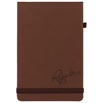 Репортёрская записная книжка Escalada Reporter, 90 листов, коричневая, А5 - фото 1