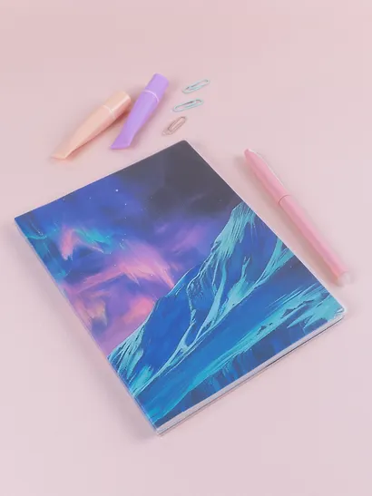 Тетрадь 80 листов в клетку "Северное сияние" - фото 4