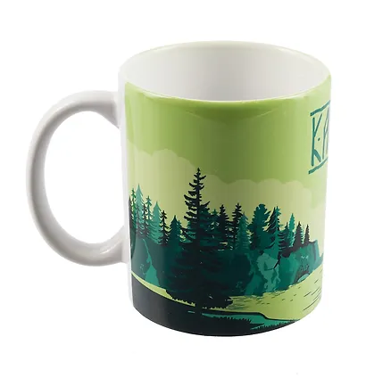 Кружка Карелия, зеленая (керамика) (330мл) - фото 3