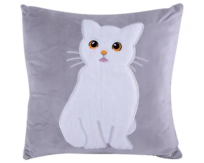 Подушка Котик пушистый (текстиль) (35х35) в ассортименте - фото 3