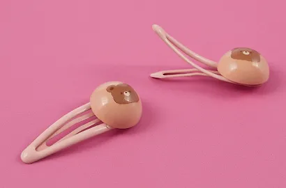 Набор заколок Kawaii Мишки (2шт) (пластик) (5см) (12-03907-B11) (Lafilaf) - фото 5