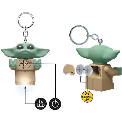 LGL-KE179AH Брелок-фонарик для ключей LEGO Star Wars - Малыш Грогу Мандалорец (The Mandalorian Grogu), возраст 6+ - фото 8