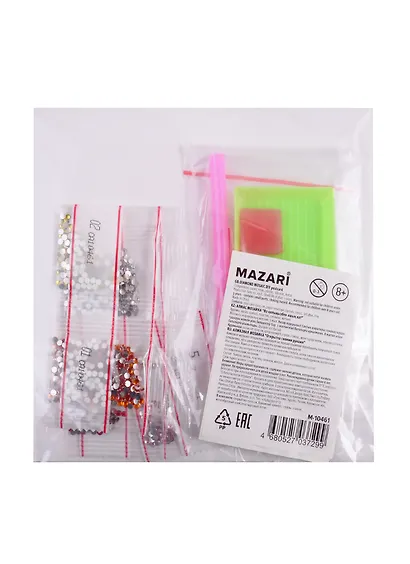 Алмазная мозаика MAZARI Открытка своими руками Поздравляю ! №2, 15х15 см, ОПП-упаковка - фото 3