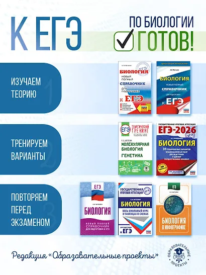 ЕГЭ-2026. Биология. 10 тренировочных вариантов экзаменационных работ для подготовки к единому государственному экзамену - фото 9