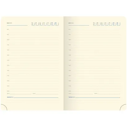 Ежедневник недат. B6 136л "Fuze. Голубой" иск.кожа, цветной срез - фото 7