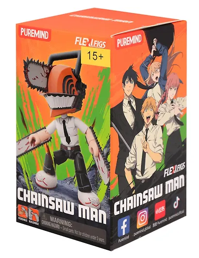 Фигурка Подвижная Аниме Человек-бензопила коробка сюрприз (blind box) (10см) (1шт) (PURM17) - фото 2