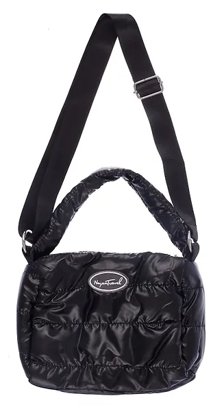 Сумочка стеганая Travel черная (ПВХ) (22х18) (12-11729-B011) - фото 1