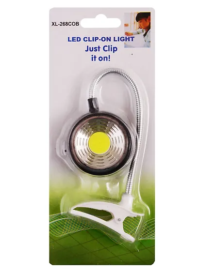 Мини-лампа LED с зажимом цветная (блистер) - фото 4