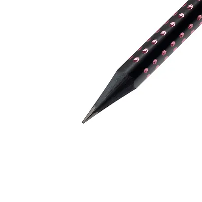 Карандаш чернографитный, твердостью грифеля B "Sparkle Black" трехгранный, заточенный, Faber-Castell - фото 2