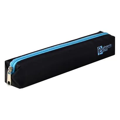 Пенал-косметичка "ЧЕРНО-ГОЛУБОЙ" 20*3,5*3,5см, полиэстер, молния - фото 2