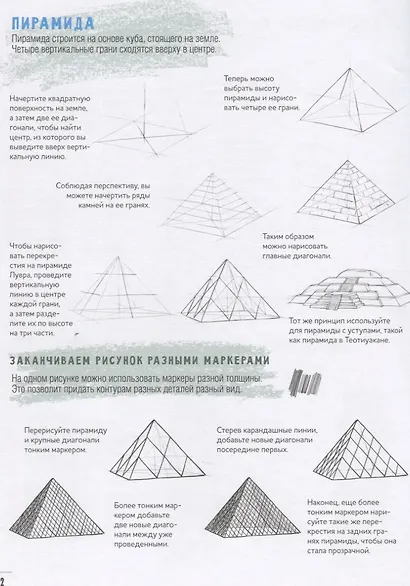 Создаем зарисовки зданий и др. сооружений шаг за шагом: 50 проектов с подробными объяснениями и рисунками + чистые страницы для рисования - фото 3