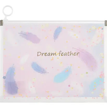 Папка на молнии А5 «Dream feather», с расширением, в ассортименте - фото 4