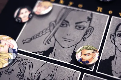 Набор значков Токийские мстители. Токийская группировка Мандзи (металл) (5 штук) - фото 2