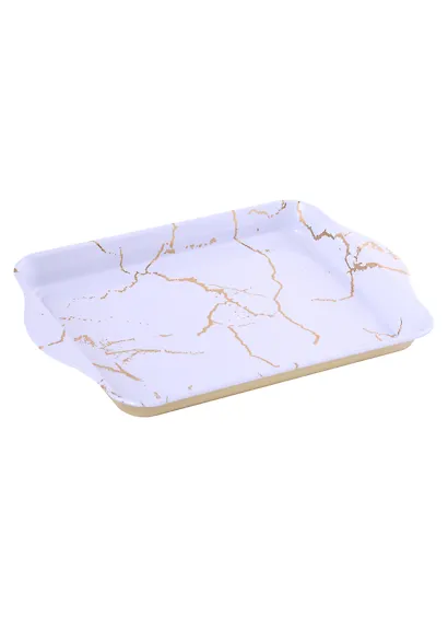 Мини-поднос Мрамор (металл) (21х14) - фото 1