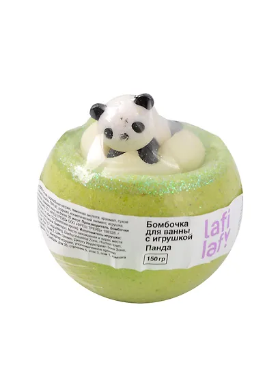 Бомбочка для ванны с игрушкой "Панда" (150г), Lafilaf - фото 2