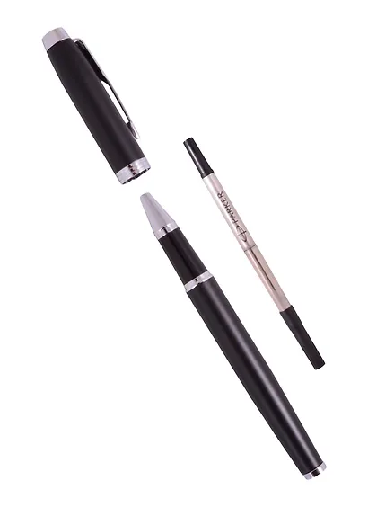 Ручка-роллер Parker, IM Essential Muted Black CT, подарочная черная - фото 4