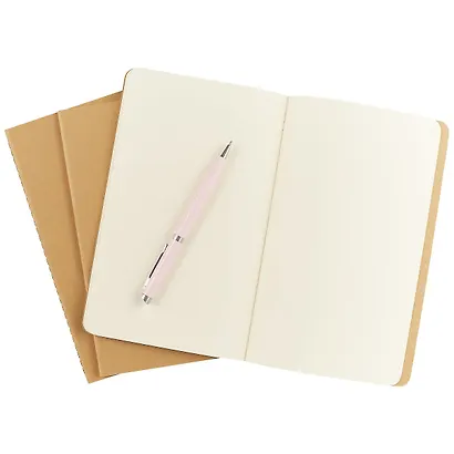 Набор книг для записей Moleskin Cahier Journal Large, 3 штуки, бежевая, мягкая обложка, 40 листов, А5 - фото 3