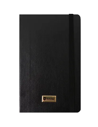 Записная книга А6 80л лин. "Elegance" черная, инт.переплет, Schiller - фото 1