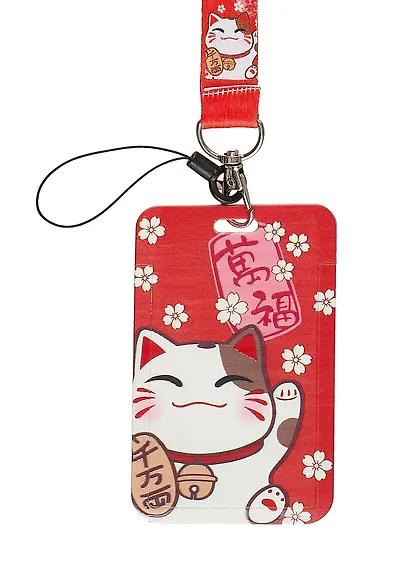 Бейдж "Манэки-нэко", вертикальный, с лентой, ассорти - фото 5