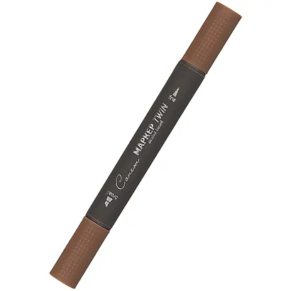 Маркер художественный "Сонет" черно-коричневый, двухсторон., тонк. и широк.долото, Сонет - фото 1