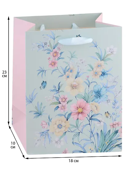 Пакет А5 23*18*10 "Цветочная красота" жен., бум.мат.ламинат - фото 2