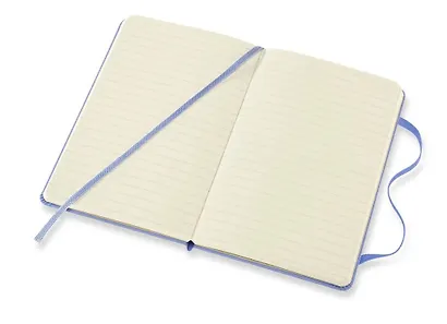 Записная книжка А6 96л лин. "CLASSIC POCKET" тв.обл., голубая гортензия, резинка, Moleskine - фото 6