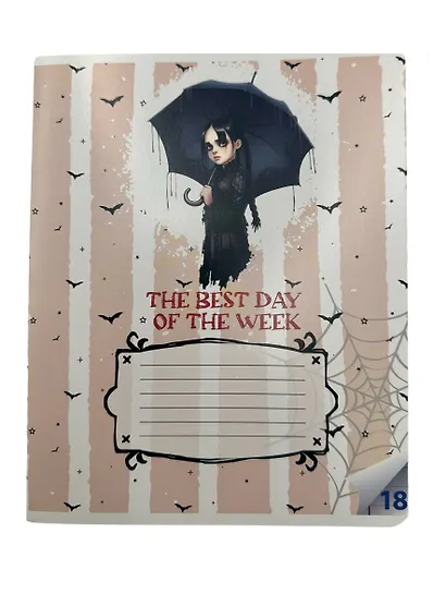 Тетрадь в линейку Centrum, "Вэнсдэй коллаж", 18 листов, в ассортименте - фото 4