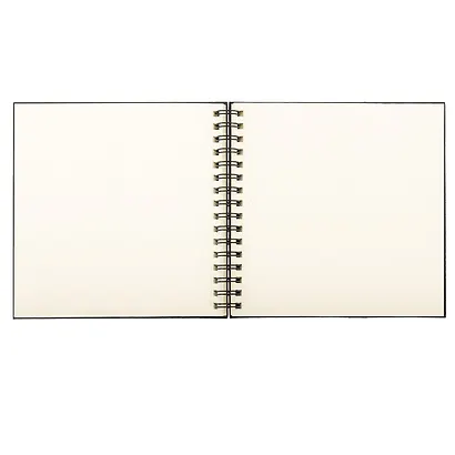 Скетчбук 200*200, 80 листов "Croco" черный, 140г/м2, слоновая кость, кожзам, гребень - фото 5