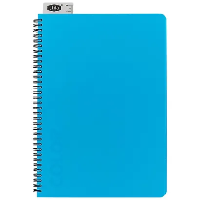 Тетрадь в клетку Stila, Neon Blue, А4, 96 листов - фото 1