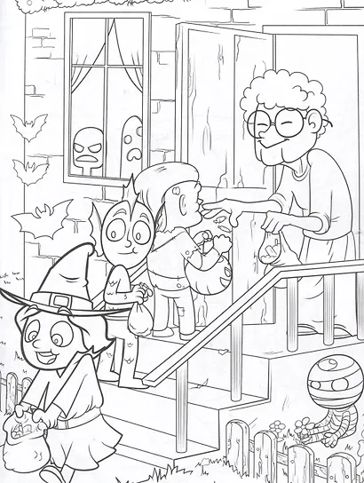 Хэллоуин. Не очень страшные раскраски - фото 3