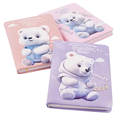 Записная книжка А6 96 листов, "Мишки 3D", в ассортименте - фото 2