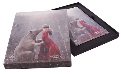 Ежедневник недат. А5 120л "Наппа. Маргарита Карева, медведь" кожзам, мягк. переплет, тисн.фольгой, офсет, справ.мат-лы, ляссе, инд.уп - фото 3