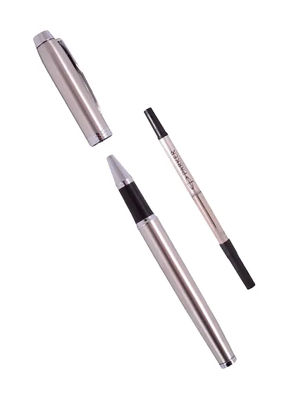 Ручка-роллер Parker, IM Essential Stainless Steel CT, подарочная черная - фото 4